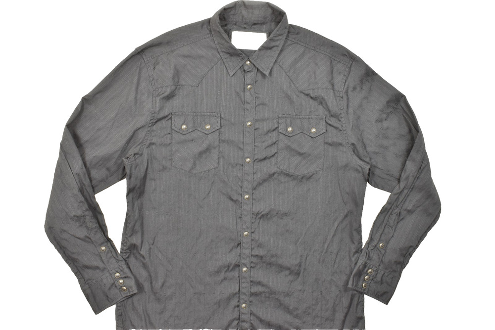 Gentry County Supply Co Men Black Western Pearl Snap Long Sleeve Shirt 2X-Large